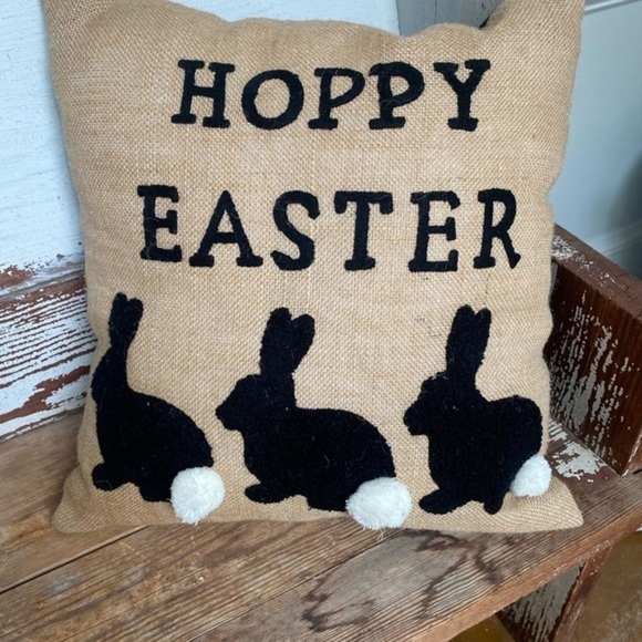 Pier 1 Easter Textured Easter Bunny Pillow - Picture 2 of 2